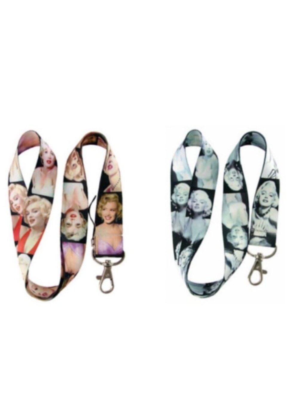 Marilyn Monroe 2-Pack Lanyard Set Color & Black White Badge Holder New